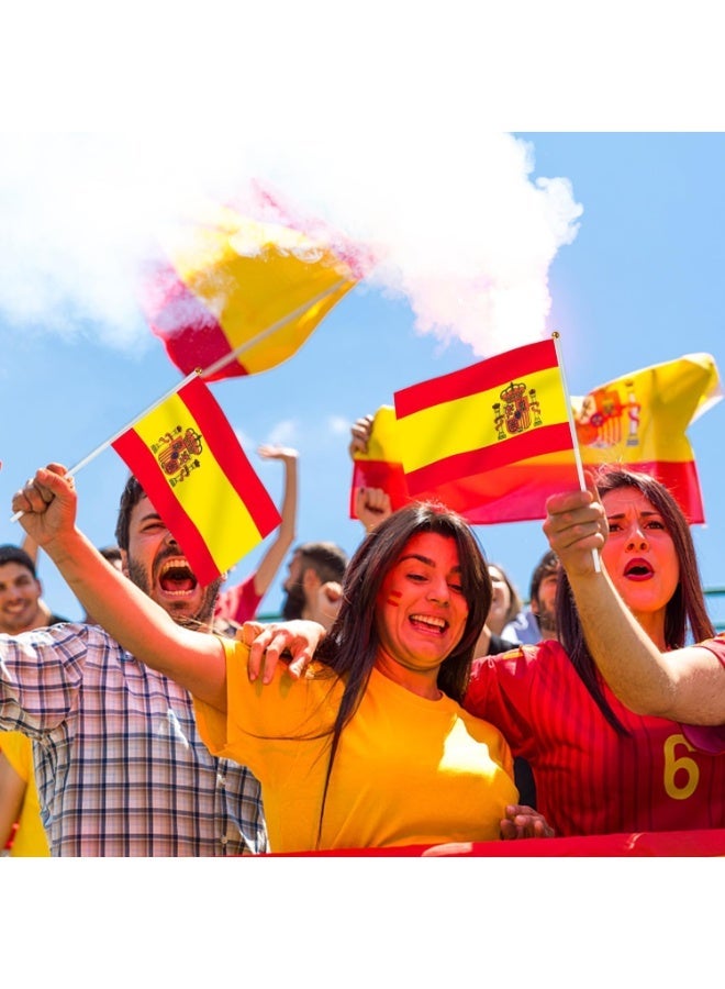 10 Pcs Spain Hand Flags —21CM Double-Sided Mini Stick Flags for Party & FIFA World Cup 2026 Decor - Image 5