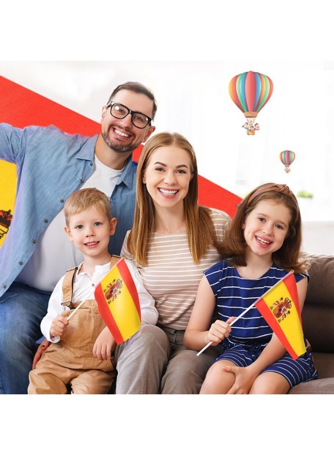 10 Pcs Spain Hand Flags —21CM Double-Sided Mini Stick Flags for Party & FIFA World Cup 2026 Decor - Image 3