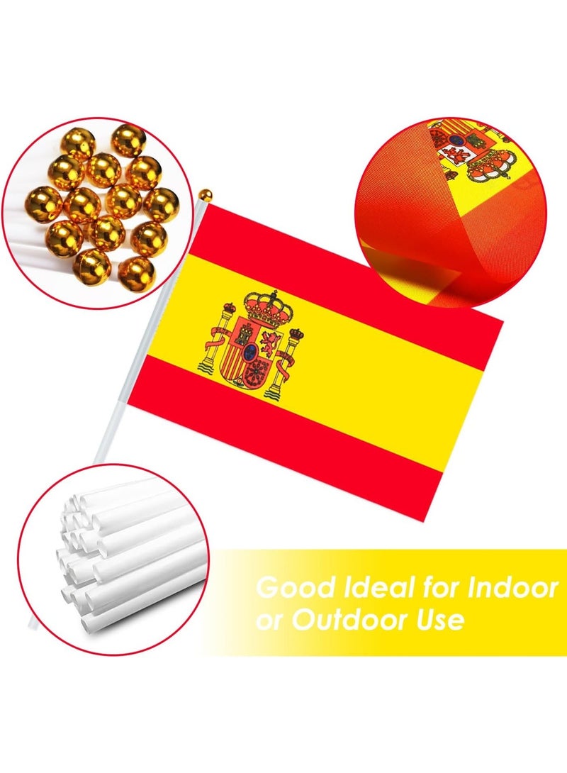 10 Pcs Spain Hand Flags —21CM Double-Sided Mini Stick Flags for Party & FIFA World Cup 2026 Decor - Image 4