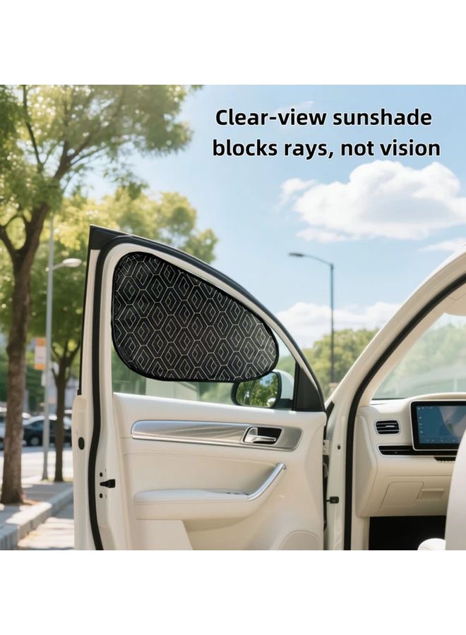 Magnetic Car Side Window Sunshade Two Rear Sides UV Block Heat Insulation Foldable for SUV Sedan Truck - Image 1