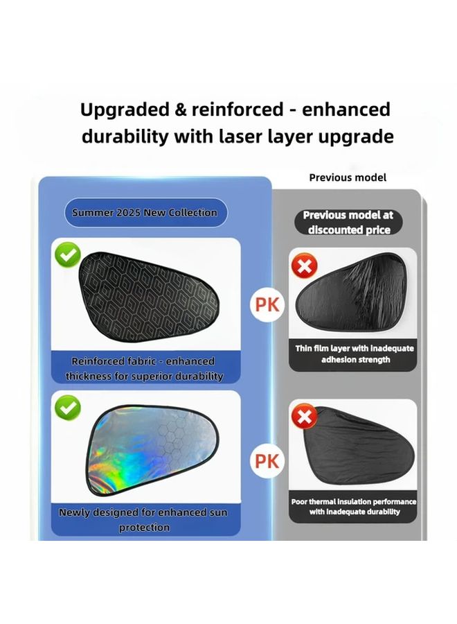 Magnetic Car Side Window Sunshade Two Rear Sides UV Block Heat Insulation Foldable for SUV Sedan Truck - Image 5