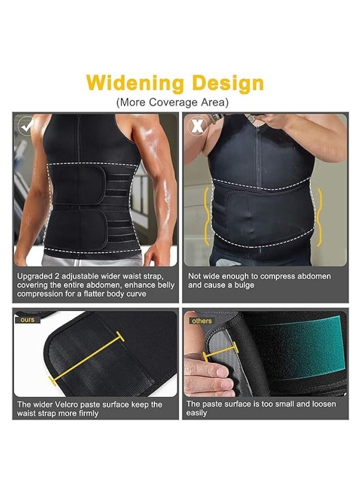 RATSAW - Men's Sports Body Shaper Sauna Vest for Men with Waist Trainer Neoprene Sauna Sweat Suit Slimming shirt Workout Tank Top Body shaper fitness XL Code - Image 1