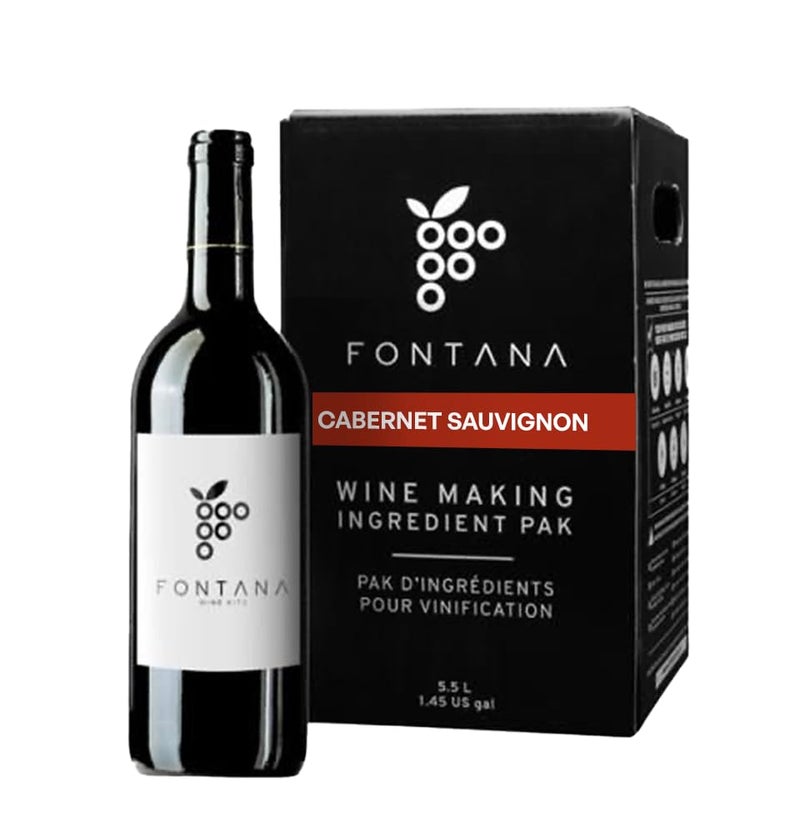 Fontana French Cabernet Sauvignon Wine Kit Ingredients - 6 Gallon DIY Kit - Makes 30 Bottles of Wine - Image 1