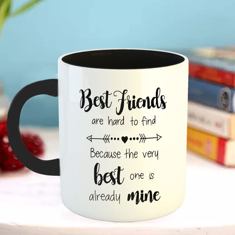 Happu Happu Happy Friendship Day Coffee Mug with 1 Friendship Band Best Friends are Hard to Find Friendship Day Gifts for Girls Gifts for Friendship Day for BoysGirls 325 ML11Oz5893BK  - Image 4