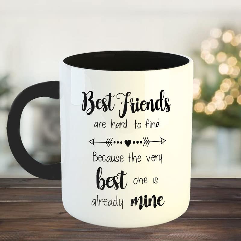 Happu Happu Happy Friendship Day Coffee Mug with 1 Friendship Band Best Friends are Hard to Find Friendship Day Gifts for Girls Gifts for Friendship Day for BoysGirls 325 ML11Oz5893BK  - Image 3