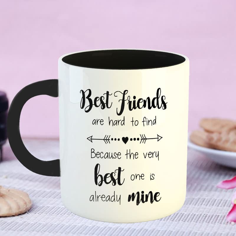 Happu Happu Happy Friendship Day Coffee Mug with 1 Friendship Band Best Friends are Hard to Find Friendship Day Gifts for Girls Gifts for Friendship Day for BoysGirls 325 ML11Oz5893BK  - Image 5