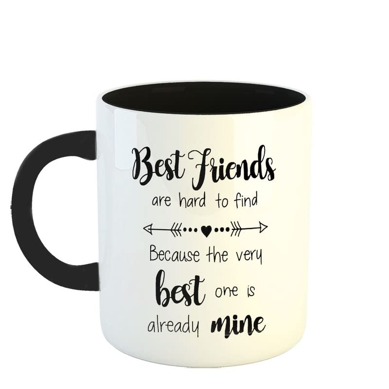 Happu Happu Happy Friendship Day Coffee Mug with 1 Friendship Band Best Friends are Hard to Find Friendship Day Gifts for Girls Gifts for Friendship Day for BoysGirls 325 ML11Oz5893BK  - Image 2