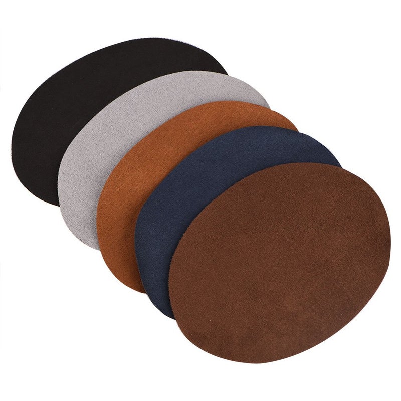 Hztyyier 10pcs Repair Patches, 5 Colors Oval PU Leather Sewing Patches for Clothing Elbow Knee Patches Iron-on Repair Crafts - Image 5