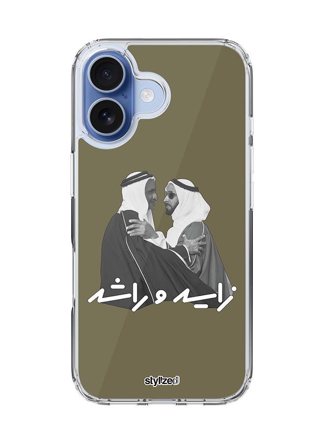 Stylizedd for iPhone 17 Case [Compatible with MagSafe] Slim Magnetic cover Clear Phone Case - Sheikh Zayed And Sheikh Rashid, Crocodile Green - Image 1