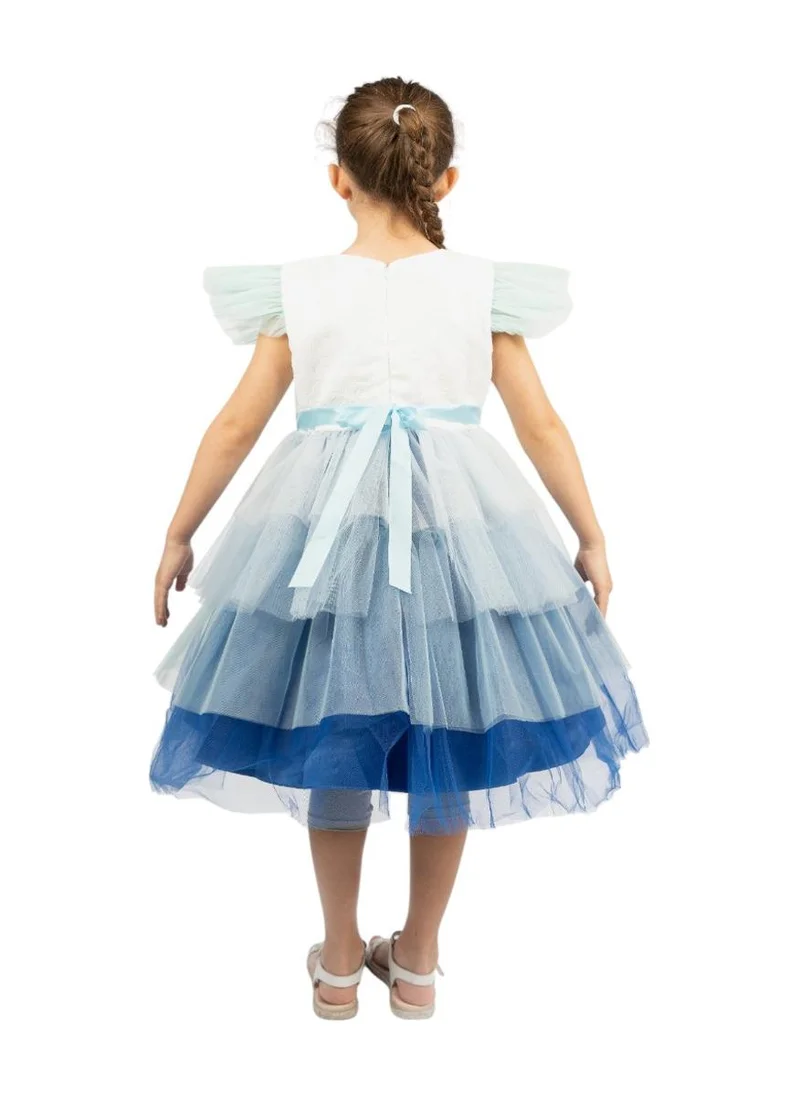 D'Daniela D' Daniela - Frozen Fantasy Tulle Dress - Blue