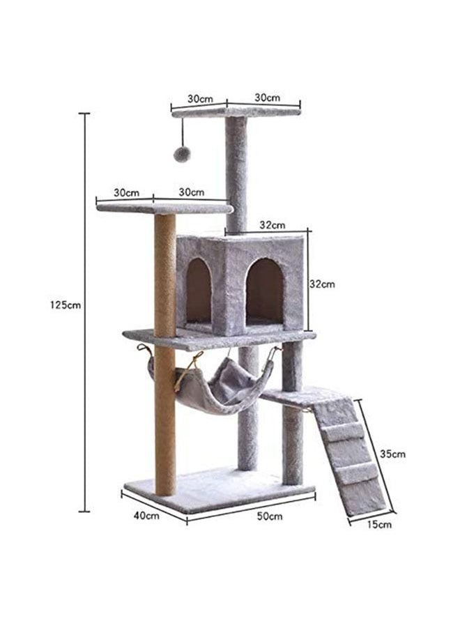 Generic - Climbing Tree, Multi-Level  Play Tree Condo Tower with Platform,, Houses and Hammock,  Tower Furniture Kitten Play House Cozy Perches - Image 1