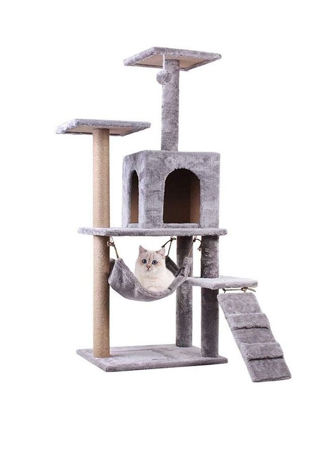 Generic - Climbing Tree, Multi-Level  Play Tree Condo Tower with Platform,, Houses and Hammock,  Tower Furniture Kitten Play House Cozy Perches - Image 1