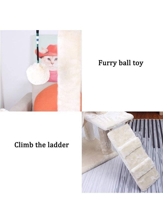 Generic - Climbing Tree, Multi-Level  Play Tree Condo Tower with Platform,, Houses and Hammock,  Tower Furniture Kitten Play House Cozy Perches - Image 1