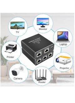 Excefore Ethernet Splitter High Speed, 1000Mbps Ethernet Splitter 1 to 4, 4 Devices Simultaneous Networking, Gigabit Ethernet Splitter RJ45 Splitter with USB Power Cable, LAN Splitter for Cat5 5e 6 7 8 Cable  - Image 3