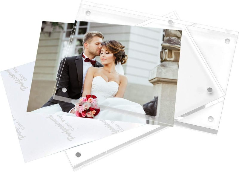 Magicool Magicool Premium Acrylic Photo Frame- Magnet Photo Frame -Double Sied Thick Desktop Frames (3.5x5 5 pack) - Image 3