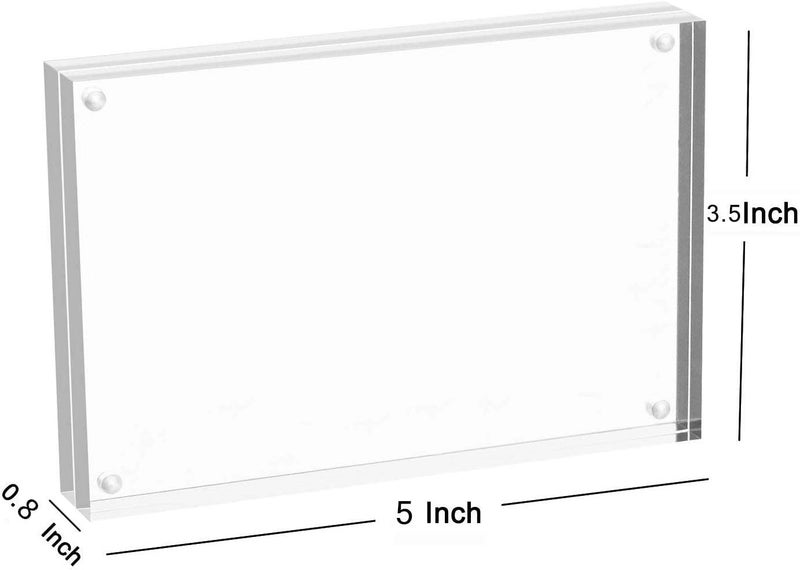 Magicool Magicool Premium Acrylic Photo Frame- Magnet Photo Frame -Double Sied Thick Desktop Frames (3.5x5 5 pack) - Image 2