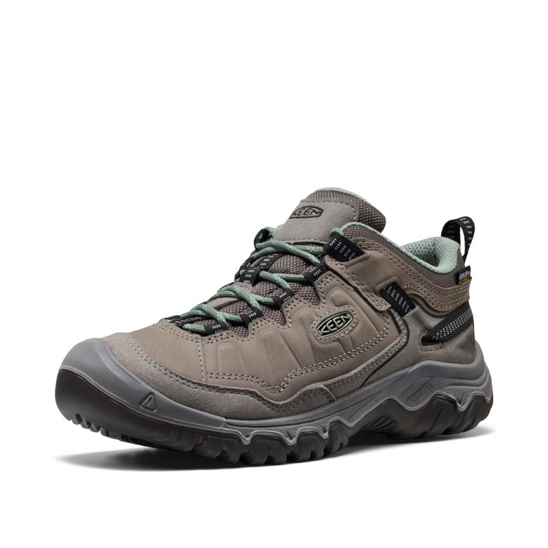 KEEN Women's Targhee 4 Low Height Durable Comfortable Waterproof Hiking Shoes, Steel Grey/Lily Pad, 7 - Image 1
