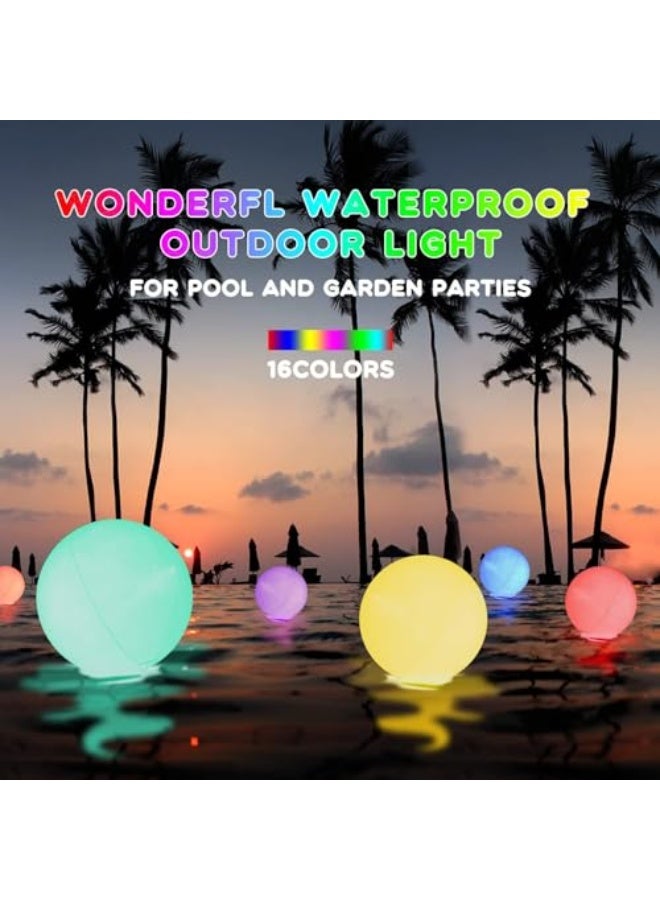 Generic 4 Packs LED Beach Ball Toy With 16 Colors Lights and 4 Light Modes - Pool Games for Summer Parties, Glow in The Dark Decorations for Kids Adults  - Image 3