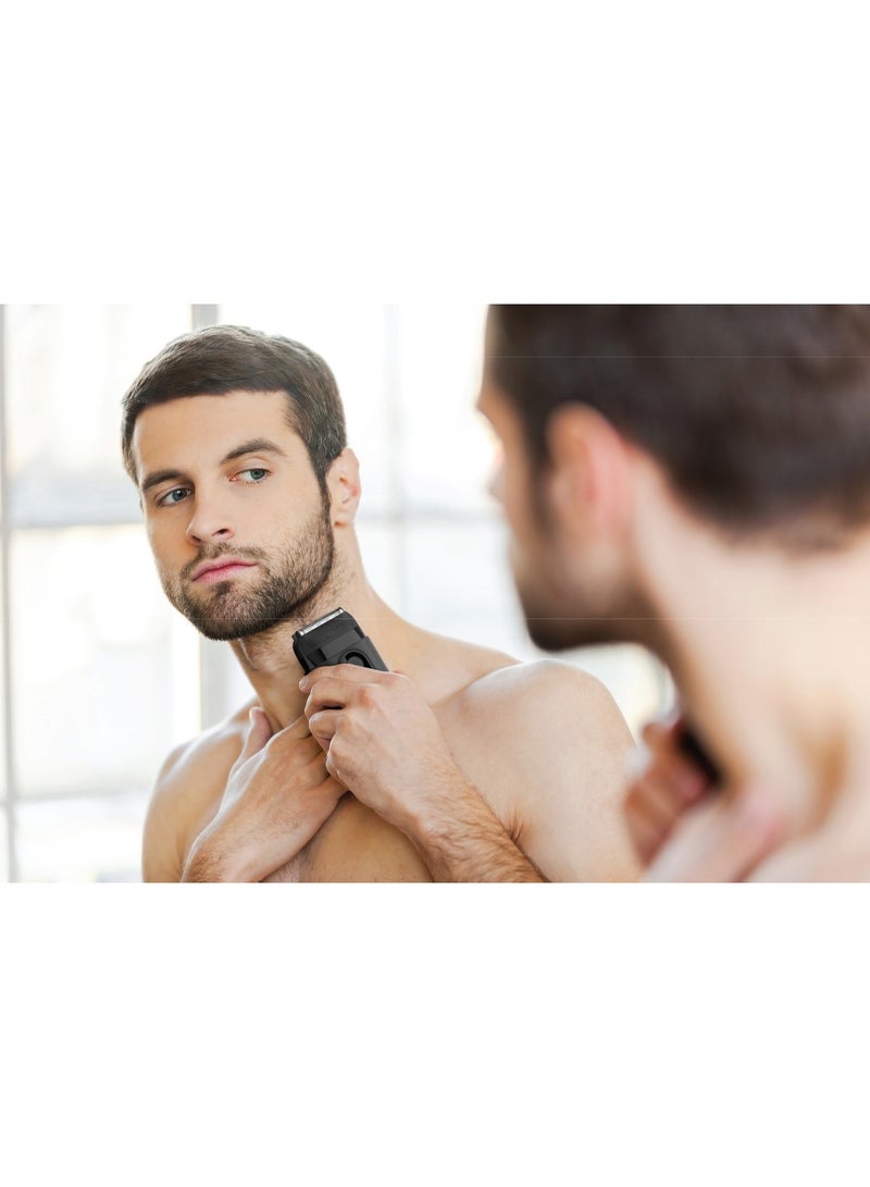 GREEN LION Duo Shave Hair Trimmer & Shaver with 60min Working Time / IPX7 Waterproof / Stainless Steel Blade / Travel Lock Function / 2 Levels Speed - Black - Image 2
