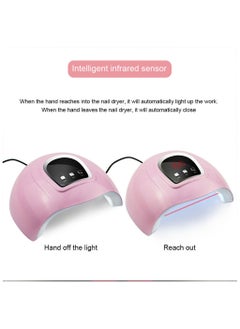 Cool Baby COOLBABY Gel Nail Polish Kit with UV Light 54W Nail Lamp 10 Colors Nuetral Pink Glitter Gel Nail Polish Kit Grinding Machine Nail Polish Tool Set Manicure Tools  - Image 3