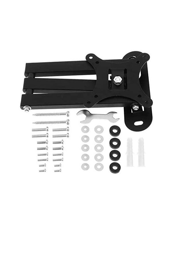 Wall Mount Bracket for 14-27 Inch Monitors Adjustable Load 10kg Black - Image 4