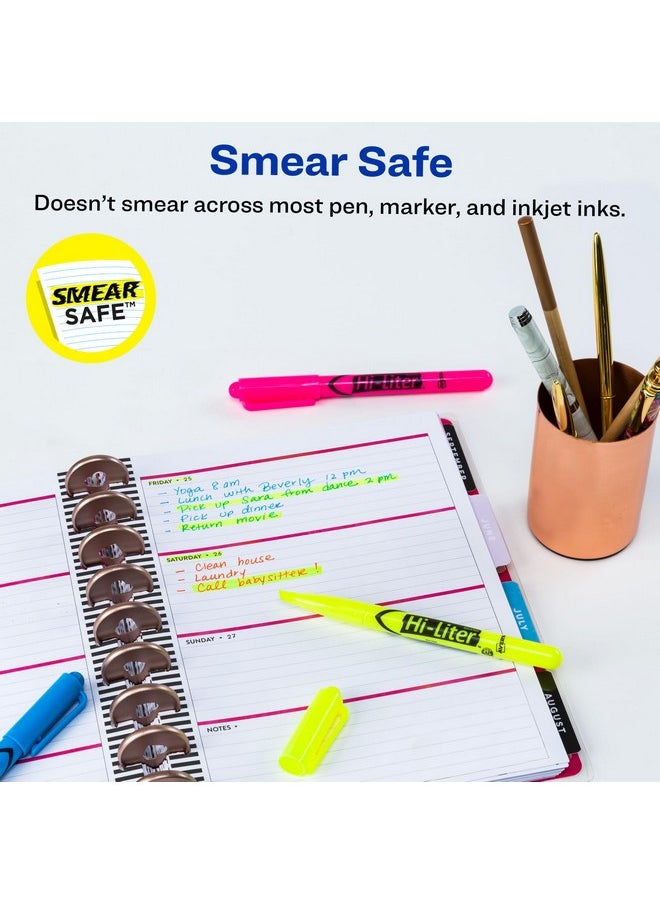 افيري أقلام تمييز AVERY Hi-Liter Pen-Style، حبر مقاوم للتلطخ، طرف مشطوف، 3 أقلام تمييز بألوان متنوعة (25860)  - Image 2