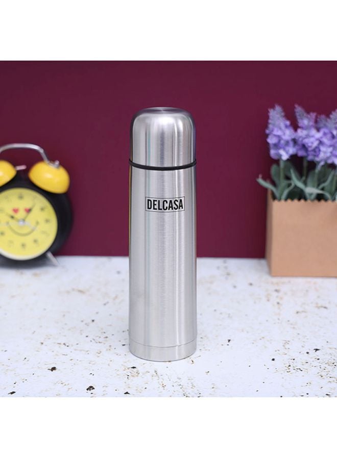 DELCASA Stainless Steel Vacuum Bottle Silver - Image 5