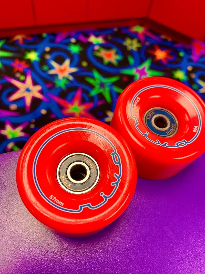 Riedell Sonar Riva Wheels - Quad Roller Skate Wheels - 4 Pack of 32mm x 57mm 96A Wheels - Image 5