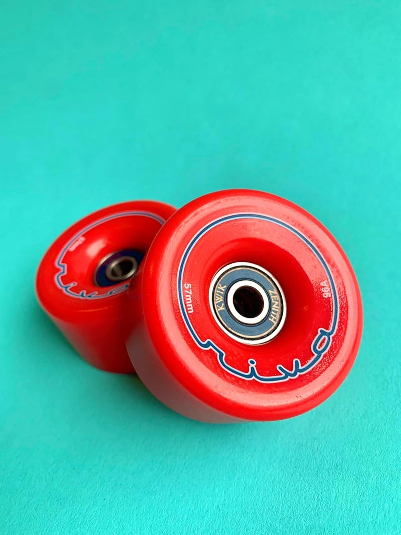 Riedell Sonar Riva Wheels - Quad Roller Skate Wheels - 4 Pack of 32mm x 57mm 96A Wheels - Image 2