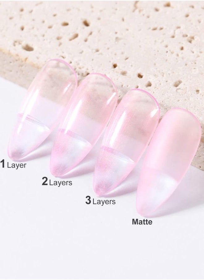 MAJOR DIJIT Gel Nail Polish - Jelly Glass UV Led Gel Polish Natural Girly Colors Pearl Translucent Cruelty-Free Nail Lacquer, 15ml/0.5floz  - Image 2