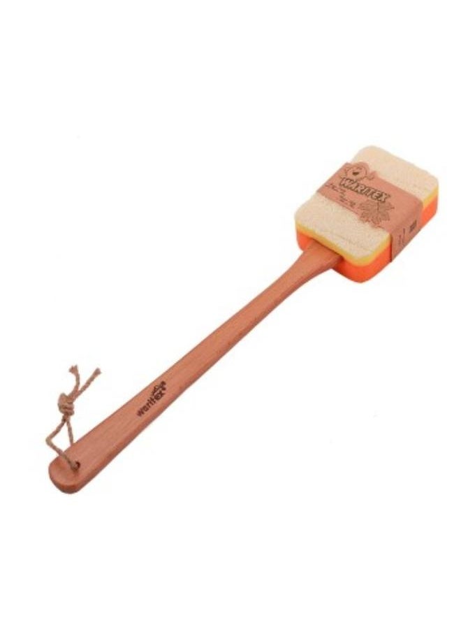 Waritex Shower-time Sponge Loofah with wooden handle.  - Image 1