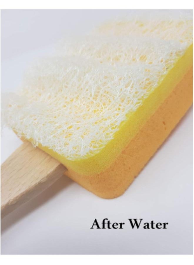 Waritex Shower-time Sponge Loofah with wooden handle.  - Image 5
