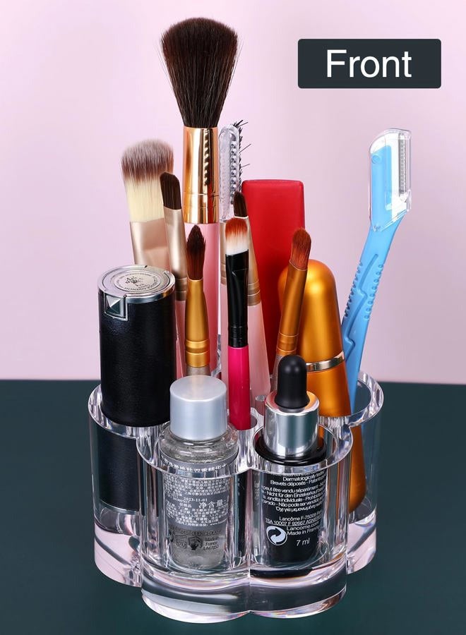 MOSIKER Acrylic Lipstick Holder,Small Flower Clear Compact Chapstick Lip Gloss Liner Nail Brush Organizer with 12 Slots - Image 5