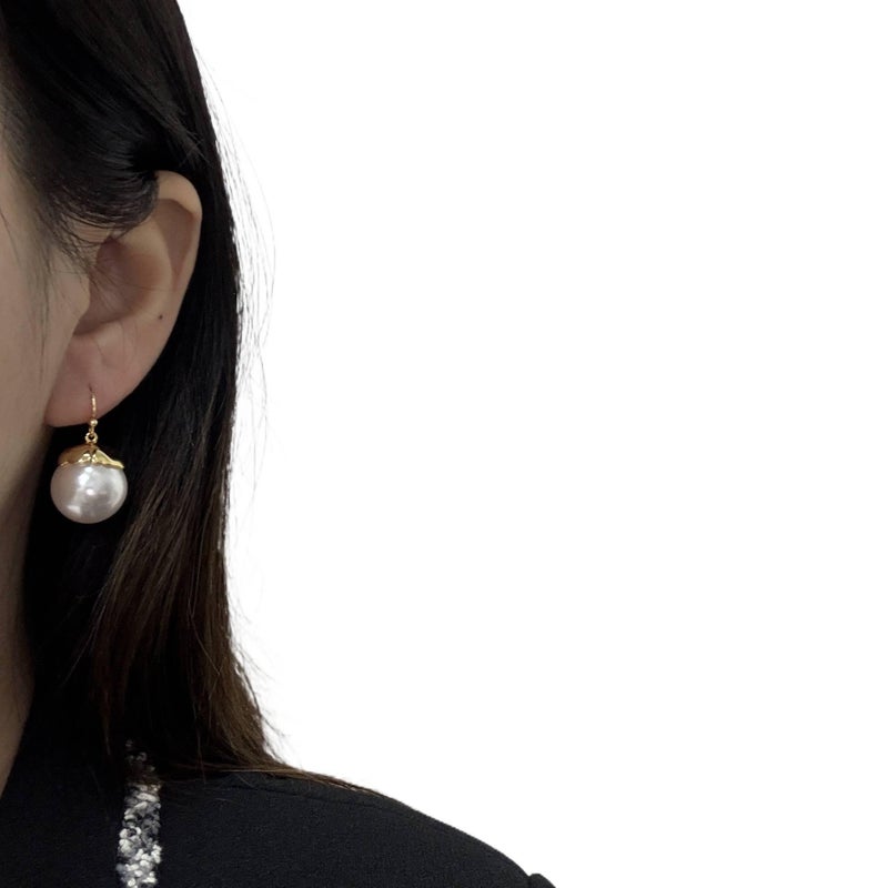 Silver Pearl Earrings with Lightweight Huggie Profile for Daily Wear and Elegant Styling - JOVA - Image 4
