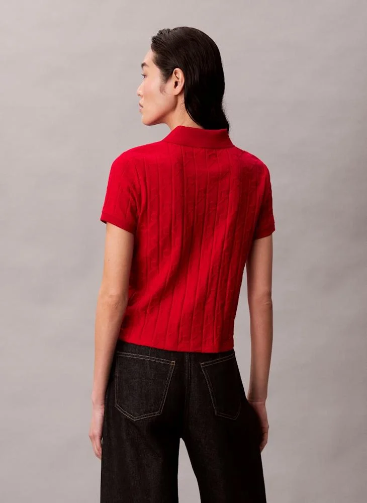 كالفن كلاين جينز قميص بأكمام قصيرة بطبعة كاملة