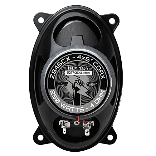 Hifonics ZS46CX 4x6 Car Speakers | Premium Audio Upgrade | Neo-Mylar Tweeter, Alpha-Cellulose Cones | Deep Bass, Clear Highs | Universal Fit, Moisture-Resistant | 200W Max - Image 2