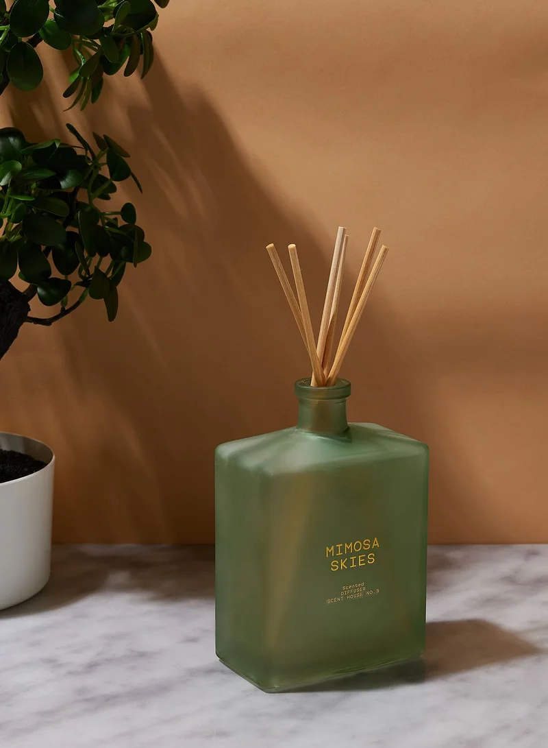 Candlelight 500Ml Square Glass Reed Diffuser Mimosa Skies - 10% Aromatic Shea Scent (3016-6651)