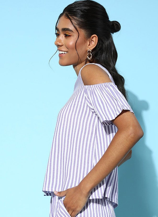 beebelle ETC X beebelle Striped Round Neck Night Suit - Image 3