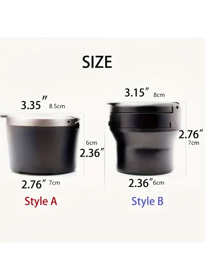 1pc Portable Mini Car Ashtray With Lid Type A Windproof Smokeproof Odor Resistant Durable ABS Material Home Travel Outdoor Use Essential Vehicle Accessory Sturdy - Image 2