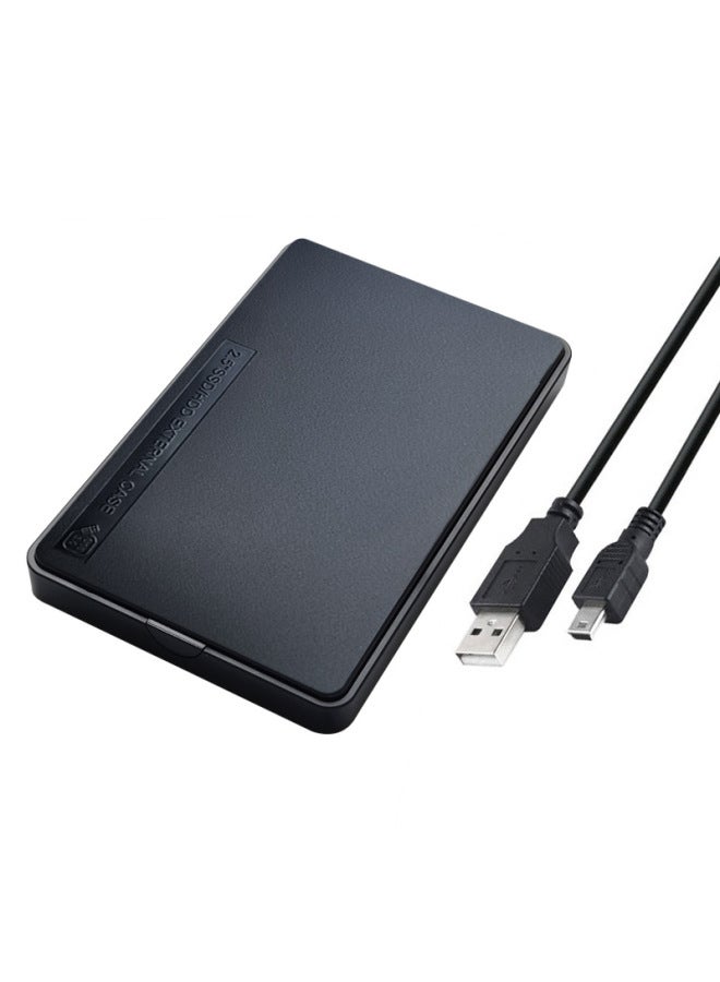 2.5 Inch USB2.0 Serial Port SATA Notebook Mechanical SSD Solid External Screw-free Mobile Hard Disk Box-Color:U25Q7-YZ Black  - Image 3