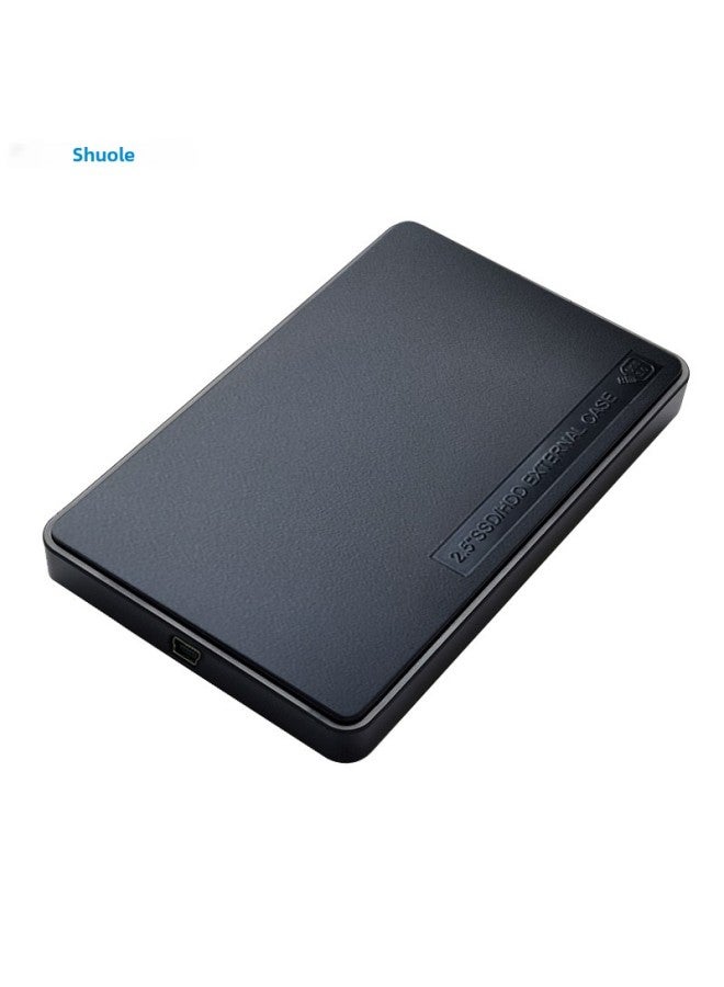 2.5 Inch USB2.0 Serial Port SATA Notebook Mechanical SSD Solid External Screw-free Mobile Hard Disk Box-Color:U25Q7-YZ Black  - Image 2
