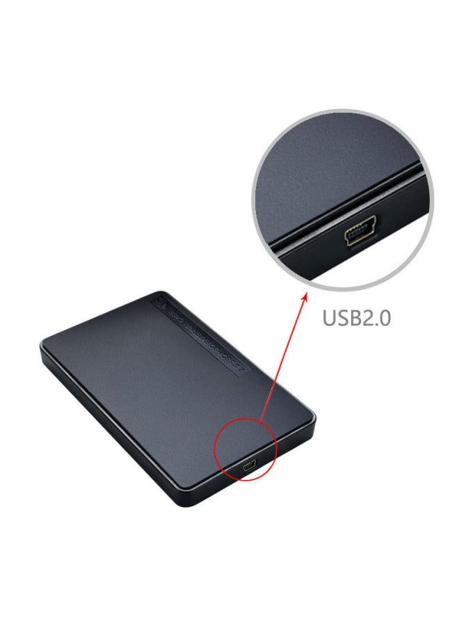 2.5 Inch USB2.0 Serial Port SATA Notebook Mechanical SSD Solid External Screw-free Mobile Hard Disk Box-Color:U25Q7-YZ Black  - Image 4