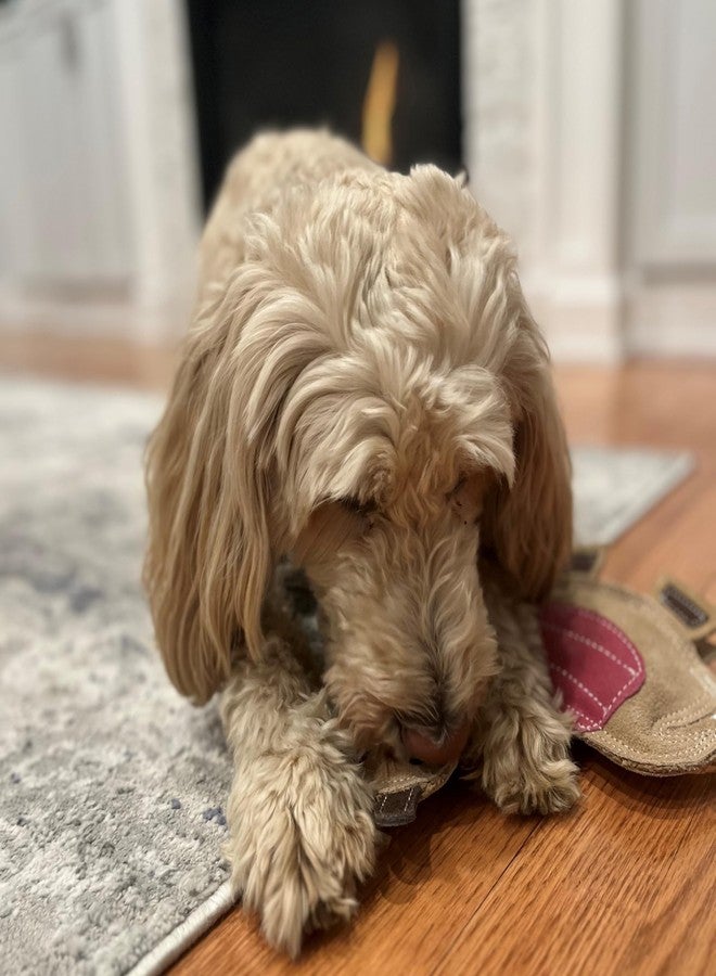 SPOT Dura-Fused Colors Llama - Durable Stuffed Dog Toy with Squeaker, Made with Real Leather & Jute Fabric, Plush Toy for Moderate Chewers, 9-Inch Dog & Puppy Toy, 1 Piece, Color May Vary - Image 4