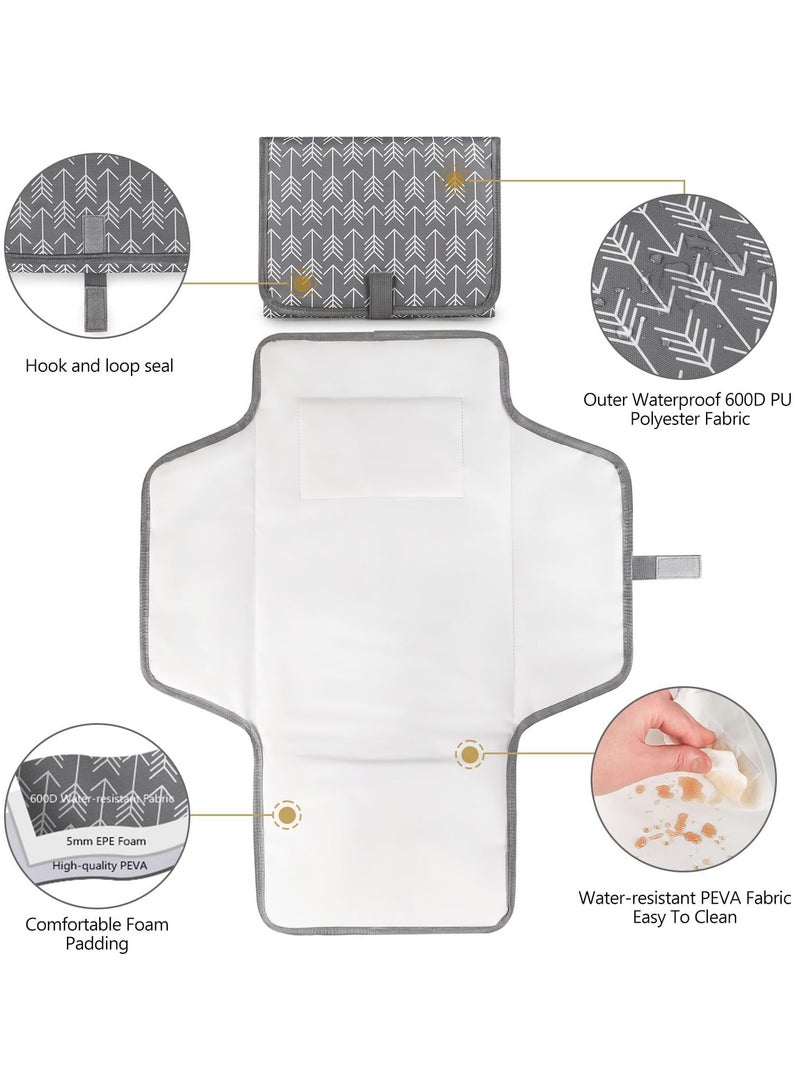 GUDOO Baby Changing Pad Multipurpose Waterproof Wipeable Diaper Pad Portable Diaper Changing Pad Foldable Baby Changing Mat Travel Diaper Change Mat for Baby Newborn Essentials - Image 2