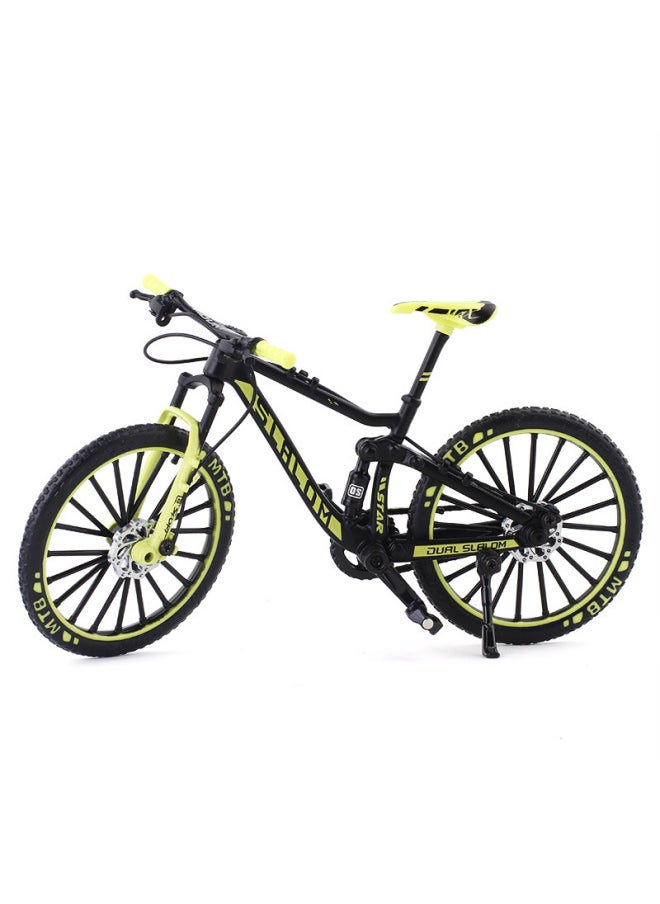 Generic Hot Sale Simulation 1:8 Alloy Mountain Folding Bike Alloy Model Toy Mountain Bike Model-Color:1:12 Mountain Downhill Bike-Boxed-Green  - Image 1