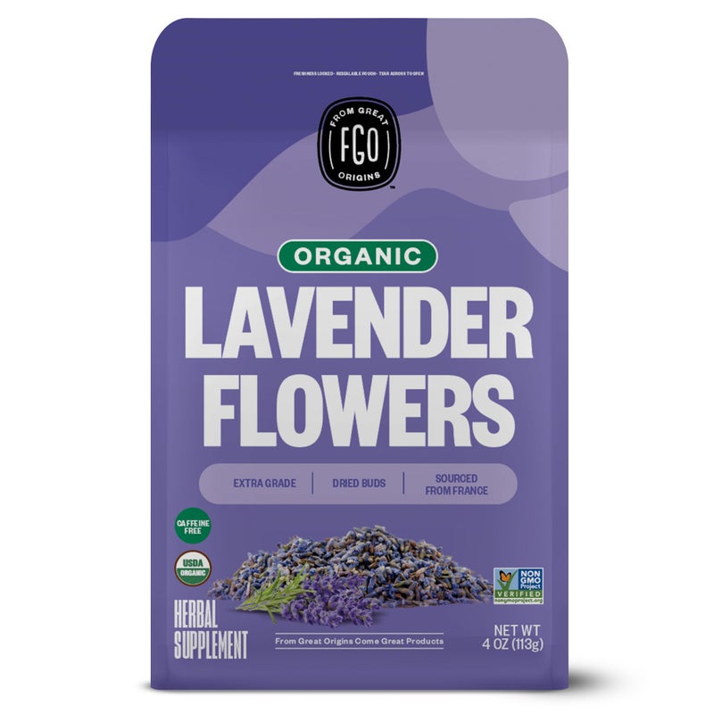 FGO Organic Dried Lavender Flowers, From France, 4oz, Packaging May Vary (Pack of 1) - Image 1
