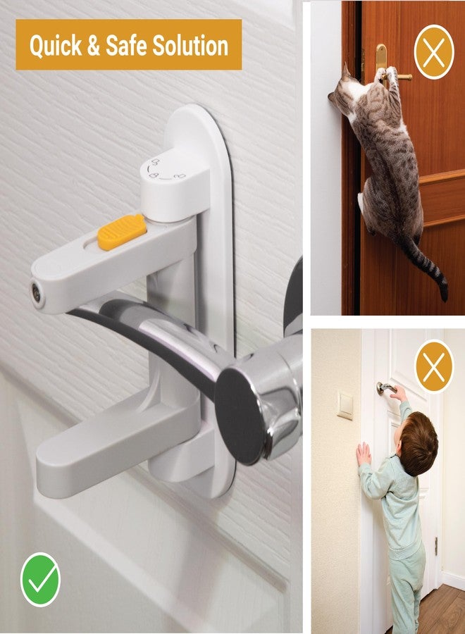SVD.PET Door Lever Lock (2 Pack) Child Proof Doors & Handles, Prevents Toddlers and Pets from Opening Doors. Unique Difficulty Adjustment, Easy One Hand Operation for Adults. - Image 5