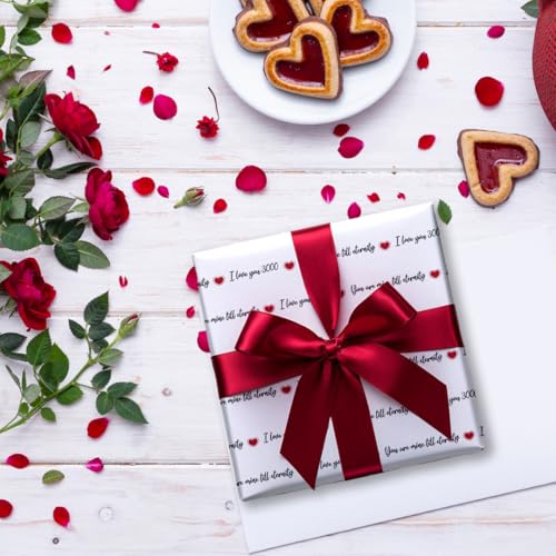 Festiko® You Are My Till Eternity I love You 3000 Gift Wrapping Paper Sheets (Pack of 10 Sheets), Valentine's Day Wrapping Paper, Love Theme Printed Wrapping Papers - Image 5