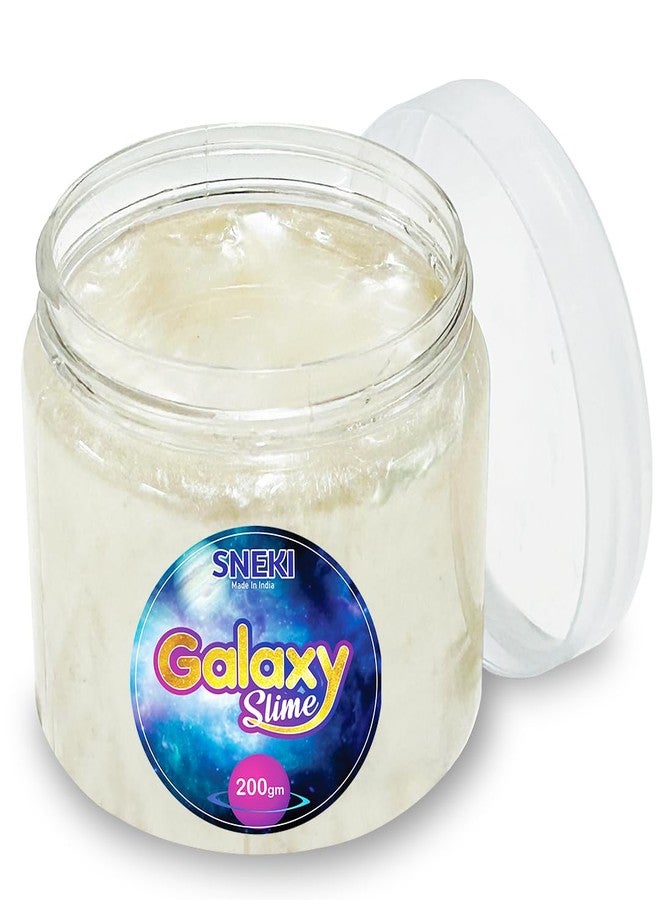 SNEKI (200gm) White Galaxy Slime for Kids DIY Fruit Scented Metallic Magic Toy Slimy Slime Gel Jelly Putty Art Toys Birthday Gift Box for Boys Girls 3 to 10 Years - Image 1