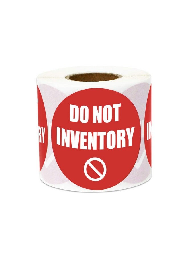 OfficeSmartLabels Do Not Inventory Label Stickers 2 Inch Round Circle Dots Stickers In Bright Red For Warehouse Inventory Control Management Quality Control Logistics Shipping & Receiving Dept 300 Labels Per Roll  - Image 1